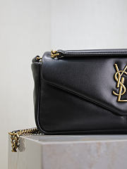 Bagsaaa YSL Calypso Small In Plunged Lambskin 734153 Black - 26×14×7cm - 4