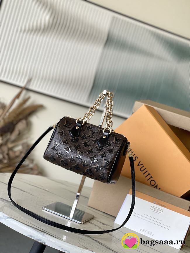 Bagsaaa Louis Vuitton Speedy Bandoulière 20 bag in black Monogram Empreinte - 20.5cm - 1