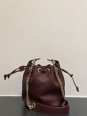 Bagsaaa YSL Cassandre small bucket bag burgundy - 25cm - 1