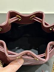 Bagsaaa YSL Cassandre small bucket bag burgundy - 25cm - 4