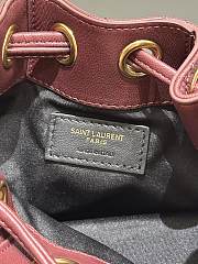 Bagsaaa YSL Cassandre small bucket bag burgundy - 25cm - 3