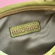 Bagsaaa Miu Miu Wander matelassé suede bag 5BC125 green - 20cm - 2