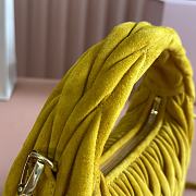 Bagsaaa Miu Miu Wander matelassé suede bag 5BC125 yellow - 20cm - 3