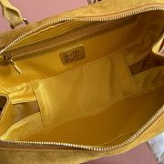 Bagsaaa Miumiu Arcadie padded suede top-handle bag 5BB142 yellow - 22cm - 2