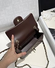 Bagsaaa Chanel Mini Classic Flap handbag in dark brown - 20cm - 2