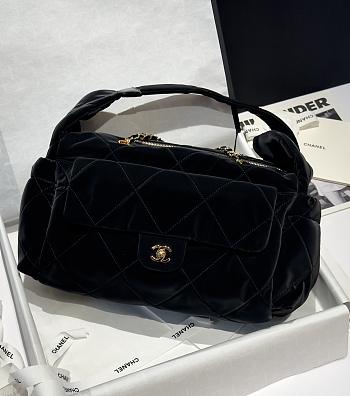 Bagsaaa Chanel Maxi Bowling Bag AS5716 Black Velvet - 46cm