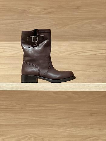 Bagsaaa Prada Leather mid-calf boots 2UG013 brown