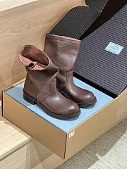 Bagsaaa Prada Leather mid-calf boots 2UG013 brown - 3