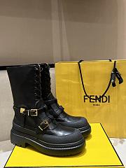 Bagsaaa Fendi Delfina leather biker boots in black - 1
