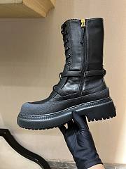 Bagsaaa Fendi Delfina leather biker boots in black - 4