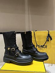Bagsaaa Fendi Delfina leather biker boots in black - 2