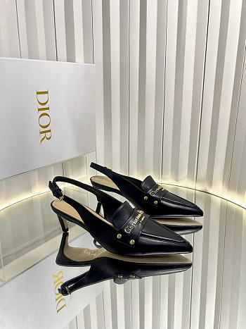 Bagsaaa Dior Boy slingback pump in black supple calfskin - 4cm