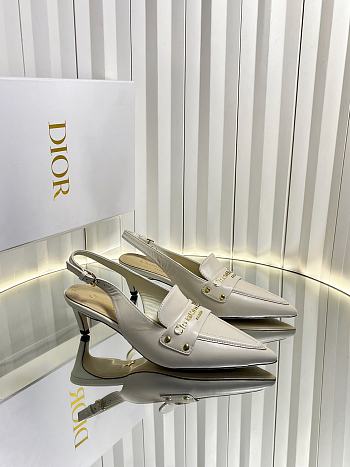 Bagsaaa Dior Boy slingback pump in white supple calfskin