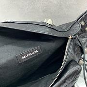 Bagsaaa Balenciaga Le Cagole leather belt bag in black & silver - 42cm - 3