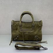 Bagsaaa Balenciaga Le City bag green suede - 30cm - 1