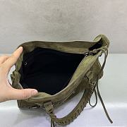 Bagsaaa Balenciaga Le City bag green suede - 30cm - 3