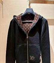 Bagsaaa Louis Vuitton Monogram Reversible Double Face Hooded Blouson in black - 2