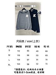 Bagsaaa Celine Homme Logo-Appliquéd Ribbed Wool Hoodie in grey - 4