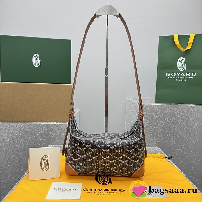 Bagsaaa Goyard Bohème Hobo bag in black and tan - 25cm - 1