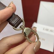 Bagsaaa Mini Lady Dior My ABCDior bag in burgundy lambskin - 17cm - 4