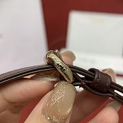 Bagsaaa Mini Lady Dior My ABCDior bag in burgundy lambskin - 17cm - 3