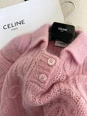 Bagsaaa Celine Sweater in Aran Mohair and Wool in baby pink - 3