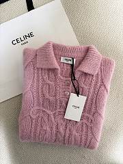 Bagsaaa Celine Sweater in Aran Mohair and Wool in baby pink - 2