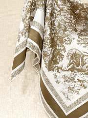 Bagsaaa Dior Toile de Jouy Sauvage Dior Silk Top Ecru and Beige Silk Twill - 130 x 66 cm - 4
