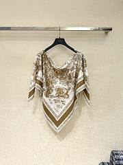 Bagsaaa Dior Toile de Jouy Sauvage Dior Silk Top Ecru and Beige Silk Twill - 130 x 66 cm - 2