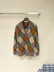 Bagsaaa Loro Piana Drumoak argyle cardigan in virgin wool - 1