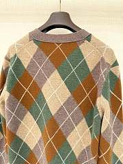 Bagsaaa Loro Piana Drumoak argyle cardigan in virgin wool - 2