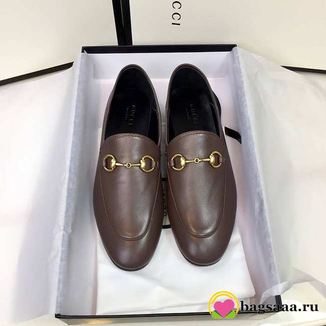 Bagsaaa Gucci Women’s Jordaan Loafers brown - 1
