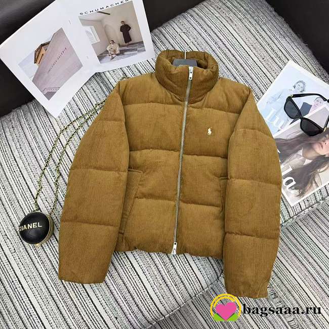 Bagsaaa Ralph Lauren Quilted Corduroy Down Jacket in light brown - 1