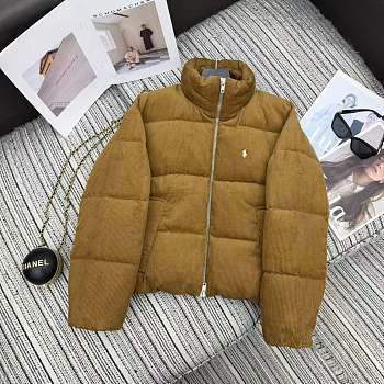 Bagsaaa Ralph Lauren Quilted Corduroy Down Jacket in light brown
