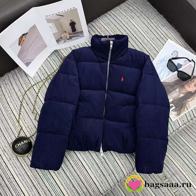 Bagsaaa Ralph Lauren Quilted Corduroy Down Jacket in navy blue - 1