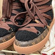 Bagsaaa Louis Vuitton LV Cloud Lace-Up Ankle Boot Sneaker black shearling - 3