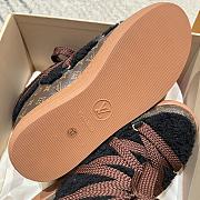 Bagsaaa Louis Vuitton LV Cloud Lace-Up Ankle Boot Sneaker black shearling - 2