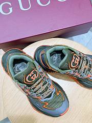 Bagsaaa Gucci Ripple sneaker in olive green and multicolour mesh - 3