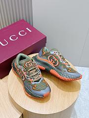 Bagsaaa Gucci Ripple sneaker in olive green and multicolour mesh - 2
