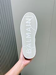 Bagsaaa Balmain white monogram-embossed leather sneakers - 4