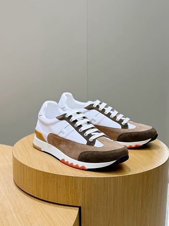 Bagsaaa Hermes Trail sneaker white & brown