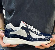 Bagsaaa Prada Patent leather and technical fabric Prada America's Cup sneakers navy blue - 3