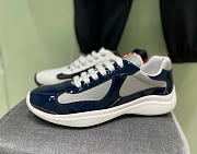 Bagsaaa Prada Patent leather and technical fabric Prada America's Cup sneakers navy blue - 2