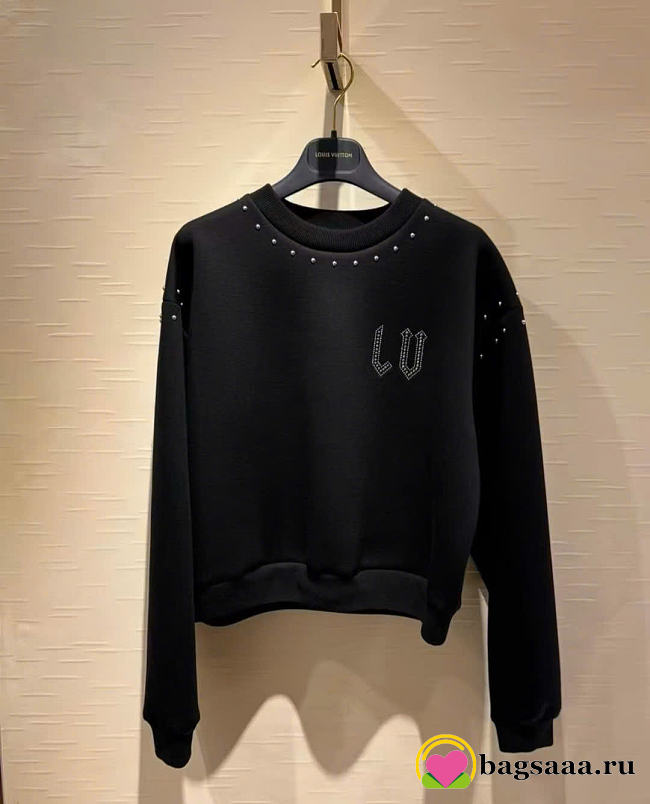 Bagsaaa Louis Vuitton Signature Stud Sweater in black cotton - 1