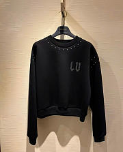 Bagsaaa Louis Vuitton Signature Stud Sweater in black cotton - 1