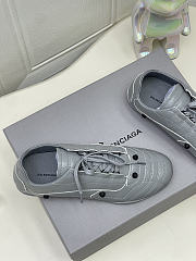 Bagsaaa Balenciaga City sneaker in gray leather - 4