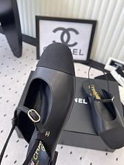 Bagsaaa Chanel leather Mary Jane flats in black with an ankle strap - 4