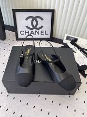 Bagsaaa Chanel leather Mary Jane flats in black with an ankle strap - 3
