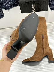 Bagsaaa Gucci Women's boot with half Horsebit 851420 brown suede - 3