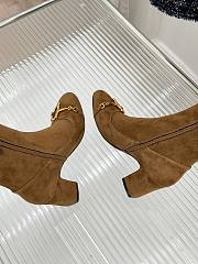 Bagsaaa Gucci Women's boot with half Horsebit 851420 brown suede - 2